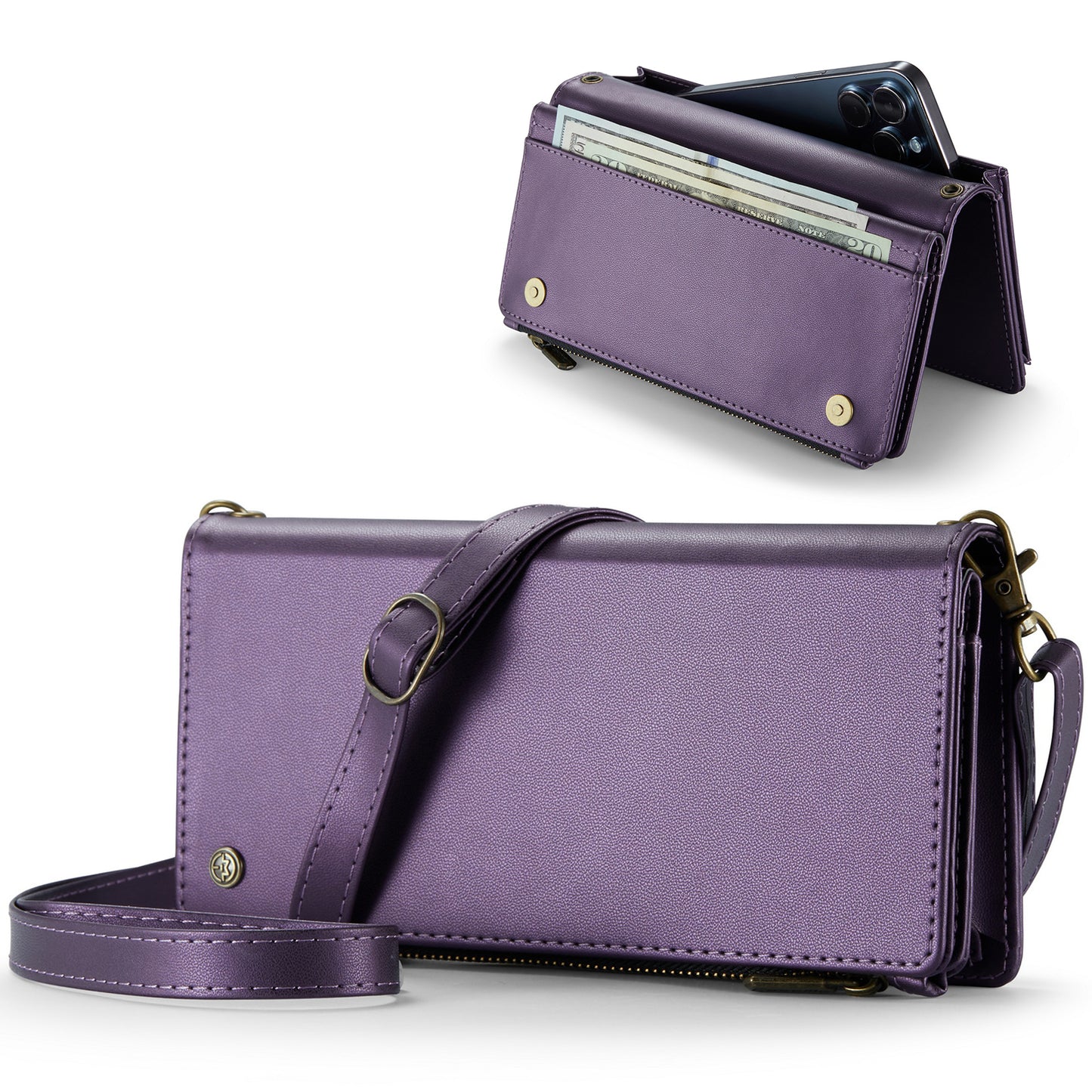 CASEME Diagonal Women's Crossbody Phone Bag Multi-card