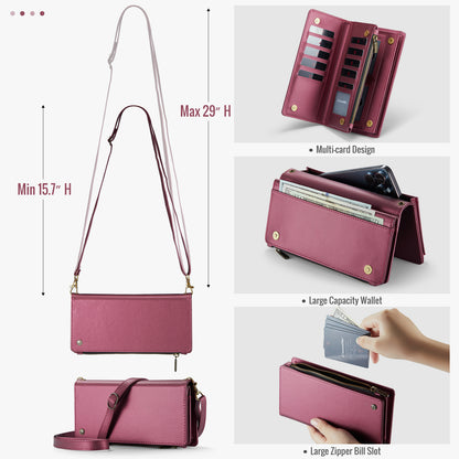 CASEME Diagonal Women's Crossbody Phone Bag Multi-card