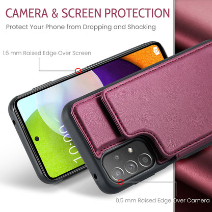 CASEME Sturdy Kickstand Galaxy A52 Leather Case Card Slots