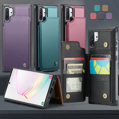 CASEME Sturdy Kickstand Galaxy Note10+ Leather Case Card Slots