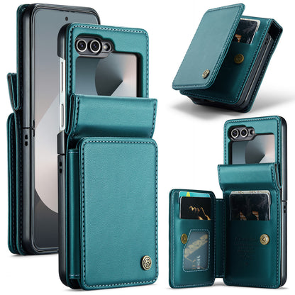 CASEME Sturdy Kickstand Galaxy Z Flip6 Leather Case Card Slots