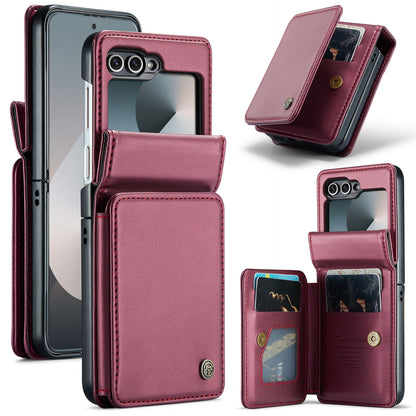 CASEME Sturdy Kickstand Galaxy Z Flip6 Leather Case Card Slots