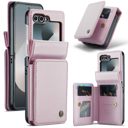 CASEME Sturdy Kickstand Galaxy Z Flip6 Leather Case Card Slots