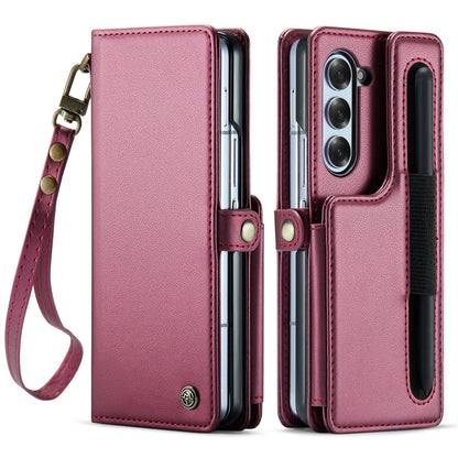 CASEME Sturdy Kickstand Galaxy Z Fold6 Leather Case Card Slots