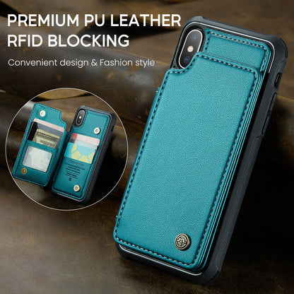 CASEME Sturdy Kickstand iPhone Xs Max Leather Case Card Slots