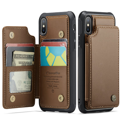 CASEME Sturdy Kickstand iPhone Xs Max Leather Case Card Slots