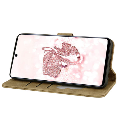 Cat Cherry Blossoms Galaxy S21+ Grils Case Retro Leather Embossing Wallet Stand