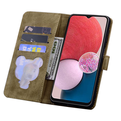 Cat Cherry Blossoms Galaxy A04s Grils Case Retro Leather Embossing Wallet Stand