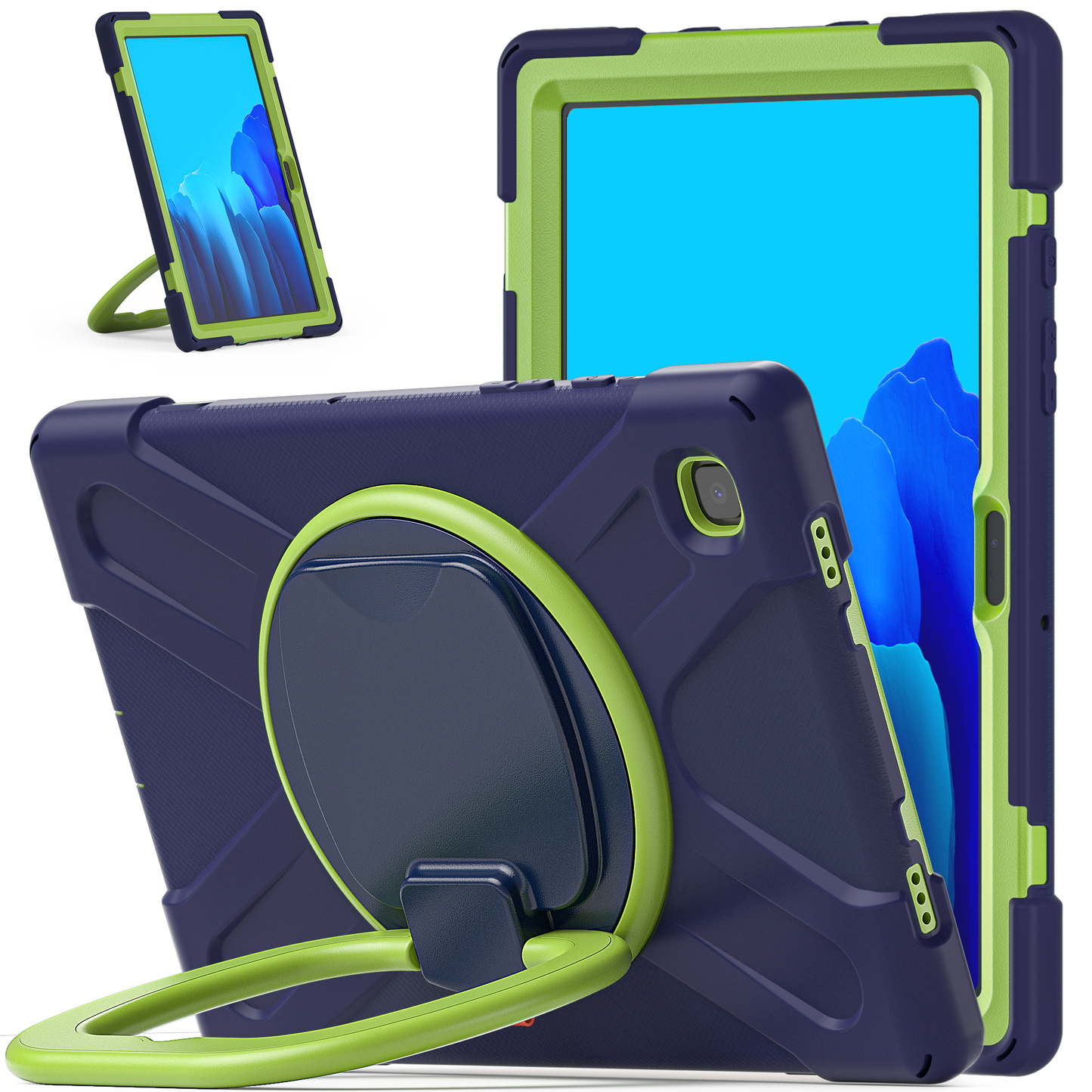 Pirate Box Galaxy Tab A7 Case Hook Stand Rotating with Hand Holder Shoulder Strap