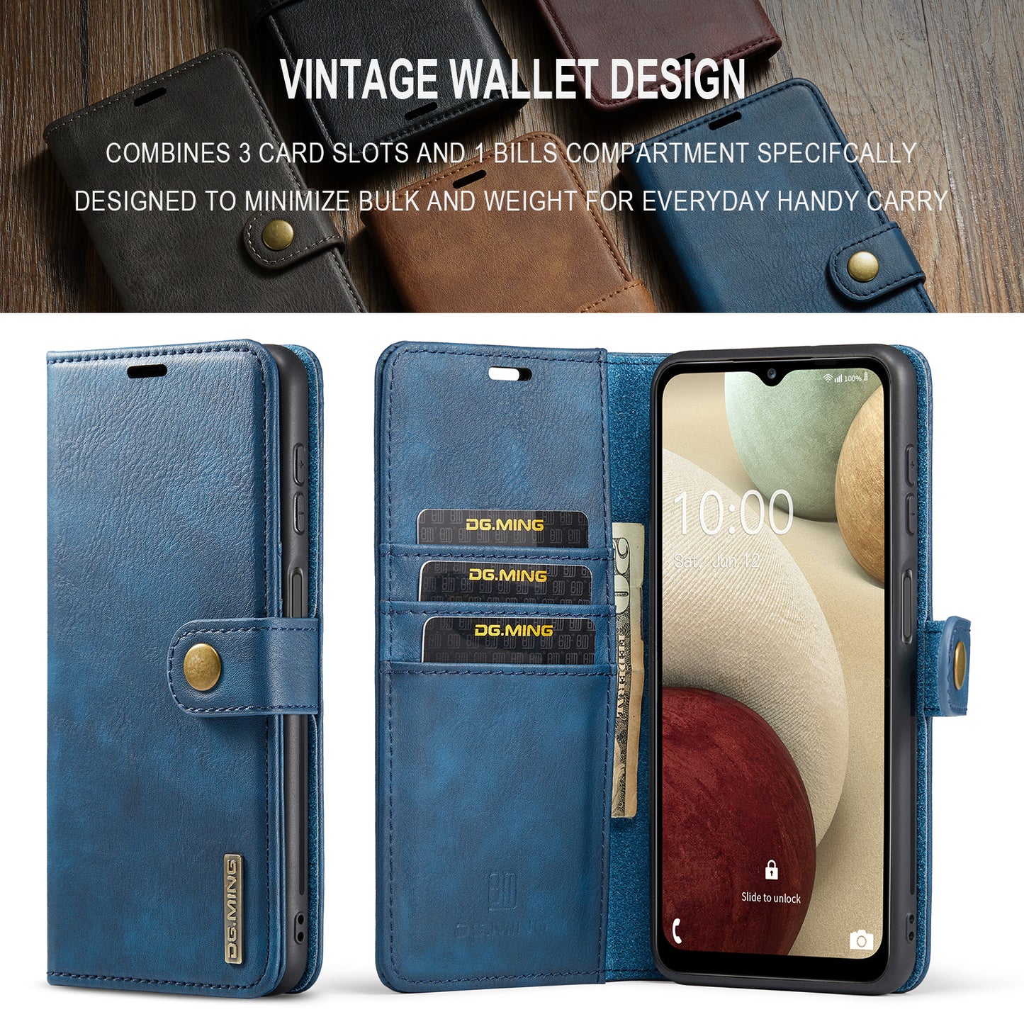 DG.MING Detachable 2 In 1 Wallet Galaxy A13 Leather Case