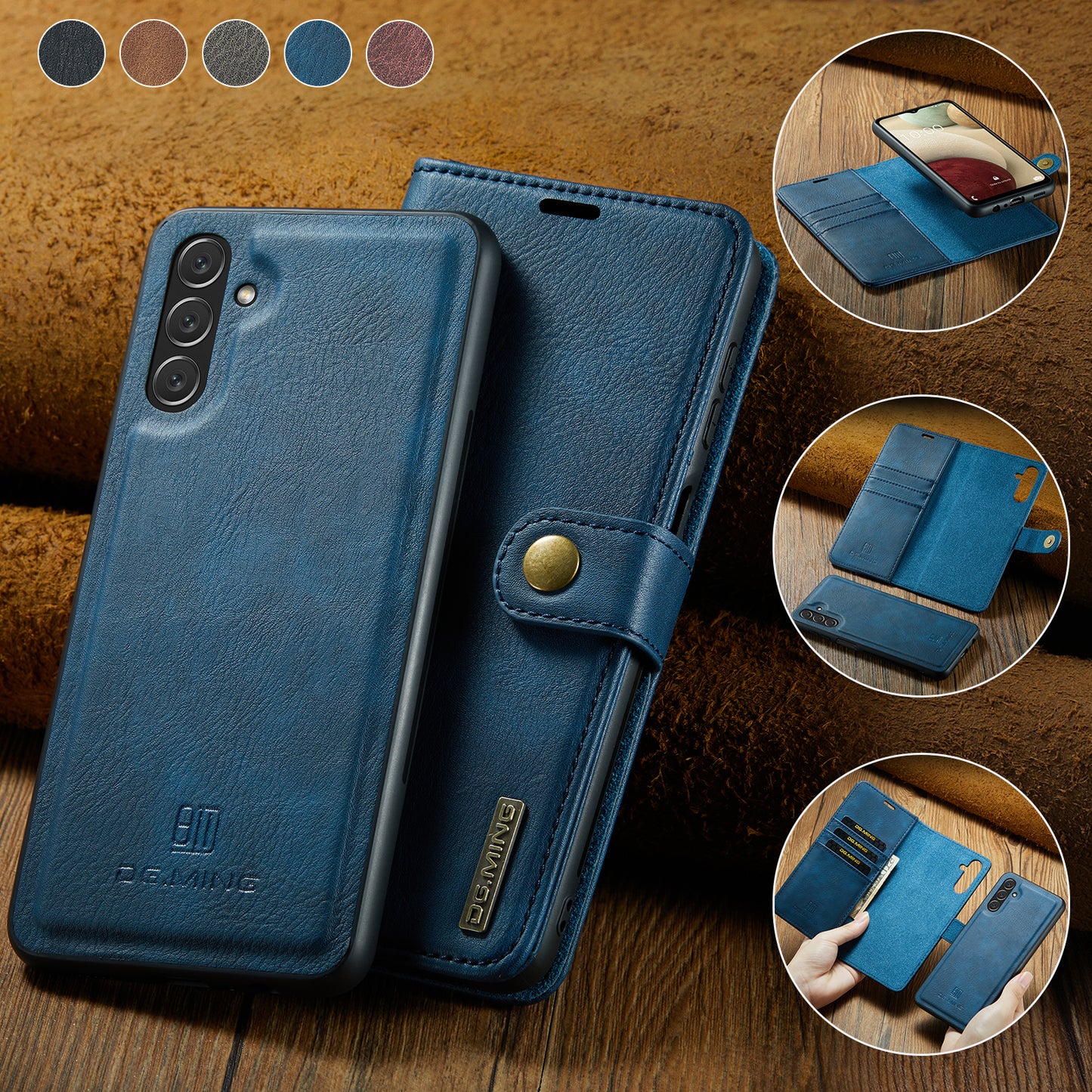 DG.MING Detachable 2 In 1 Wallet Galaxy A13 Leather Case