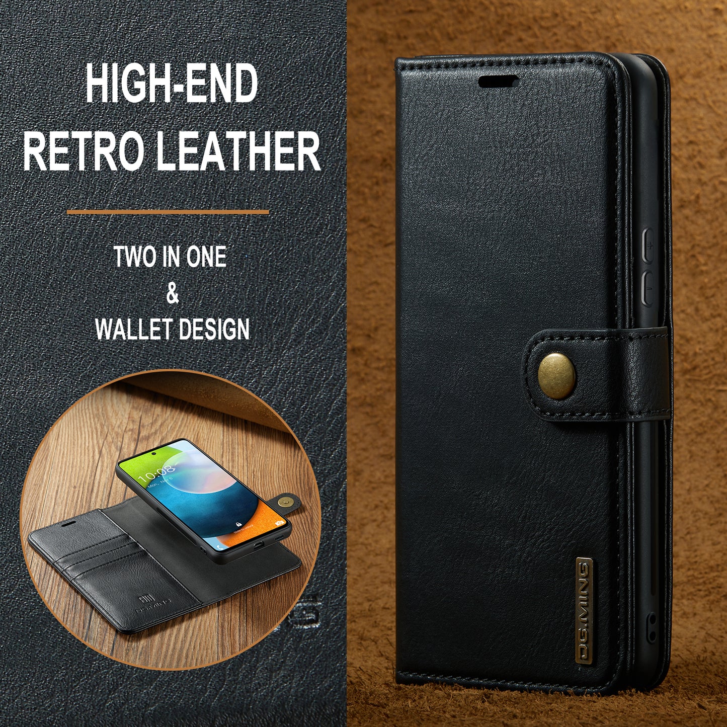 DG.MING Detachable 2 In 1 Wallet Galaxy A53 Leather Case