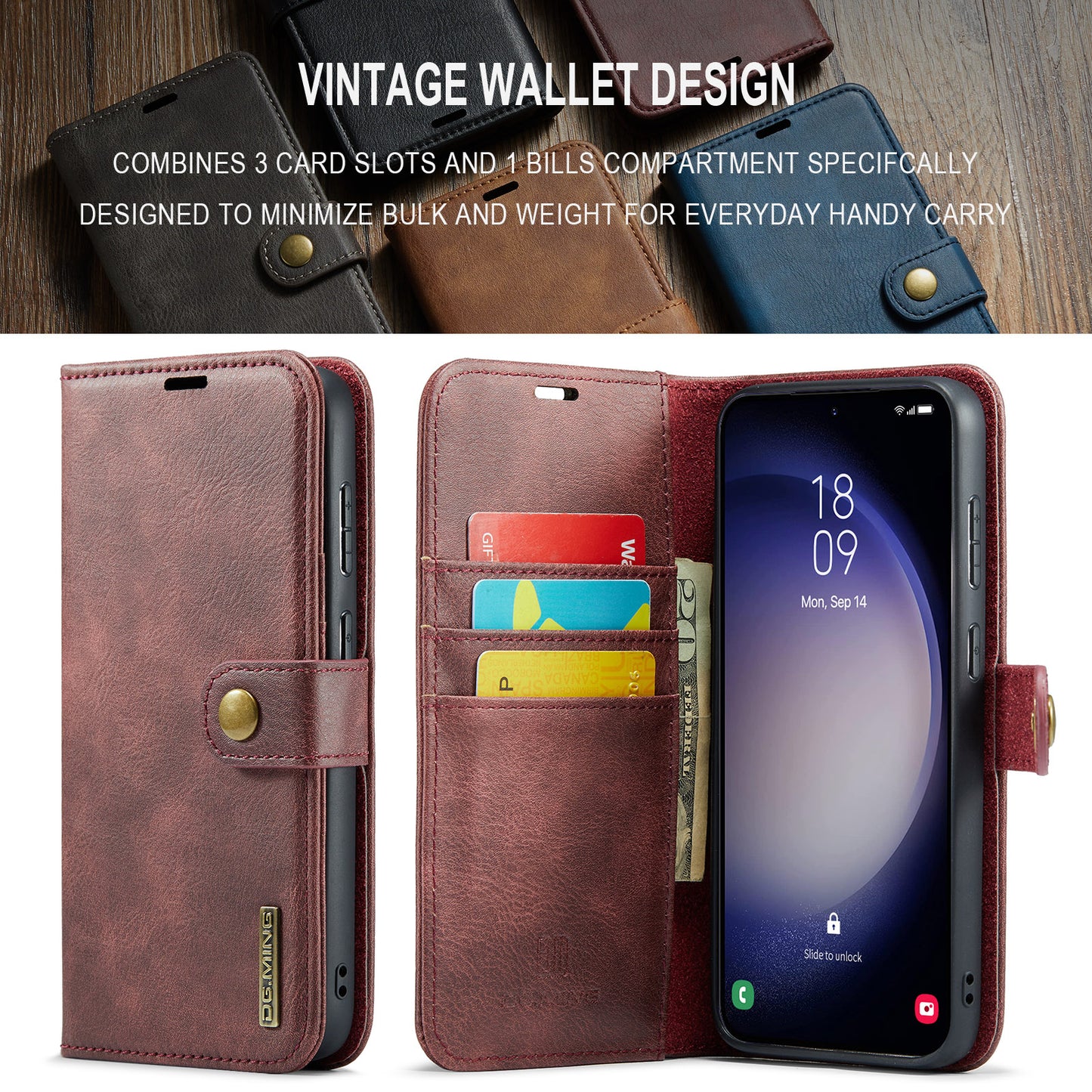 DG.MING Detachable 2 In 1 Wallet Galaxy A55 Leather Case