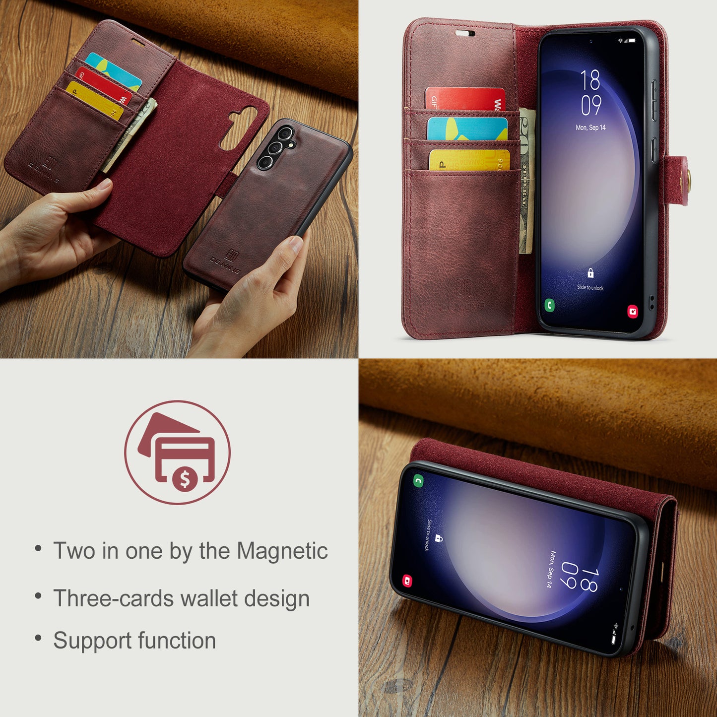 DG.MING Detachable 2 In 1 Wallet Galaxy A55 Leather Case