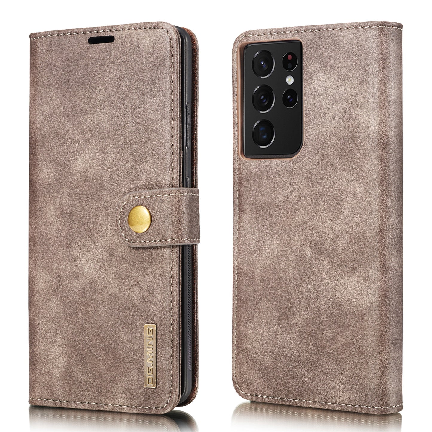 DG.MING Detachable 2 In 1 Wallet Galaxy S21 Ultra Leather Case