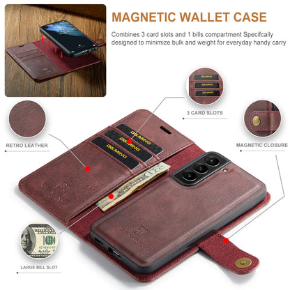 DG.MING Detachable 2 In 1 Wallet Galaxy S22 Leather Case