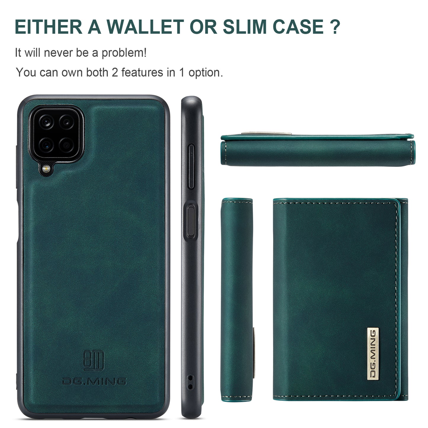 DG.MING Detachable Magnetic Wallet Galaxy A12 Case