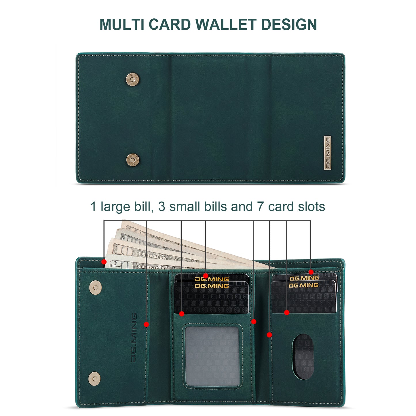 DG.MING Detachable Magnetic Wallet Galaxy A12 Case