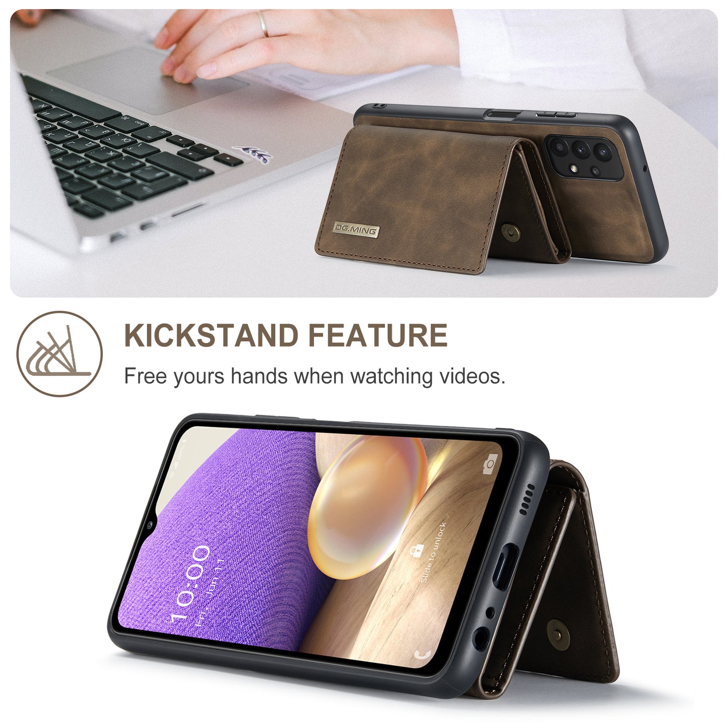 DG.MING Detachable Magnetic Wallet Galaxy A32 Case