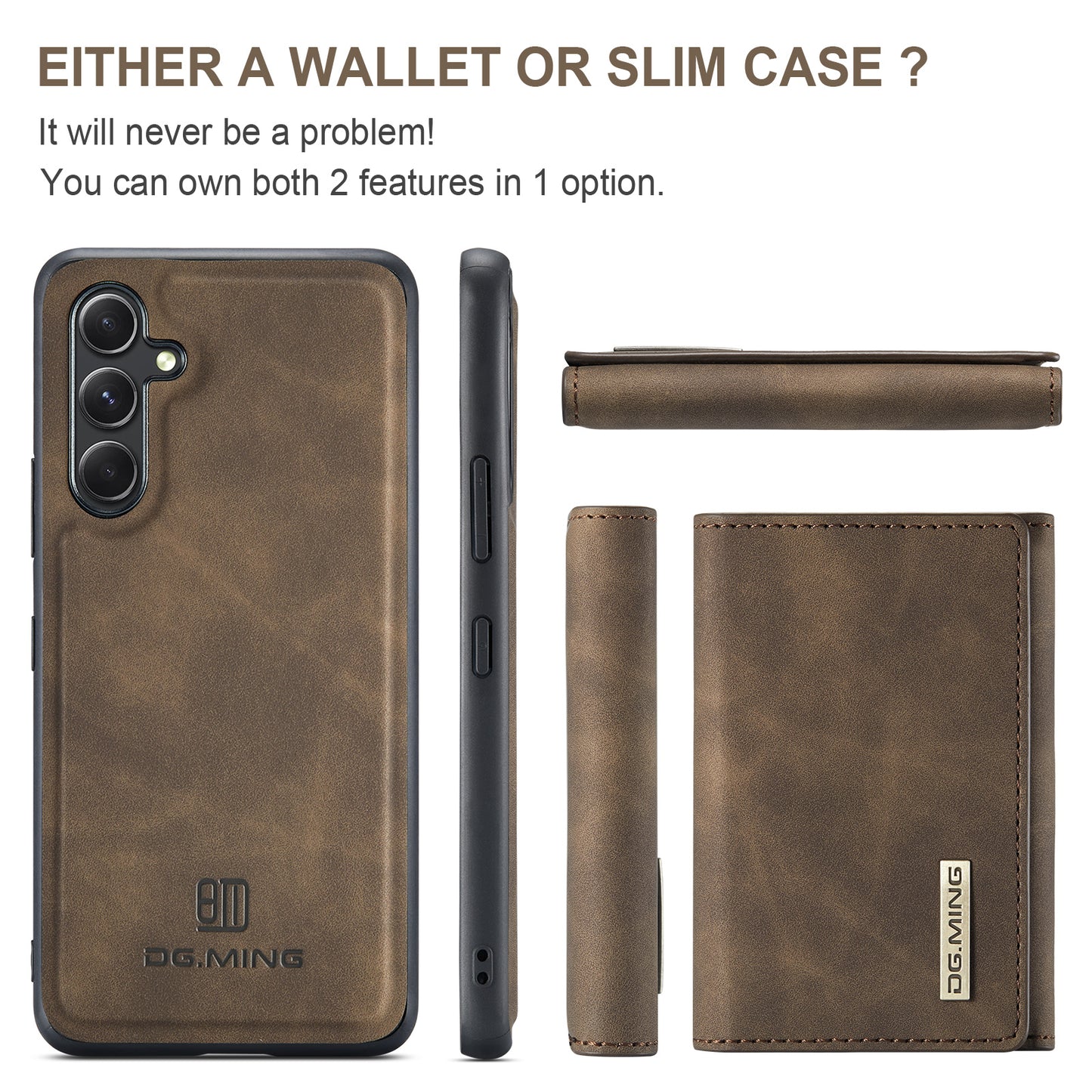 DG.MING Detachable Magnetic Wallet Galaxy A34 Case