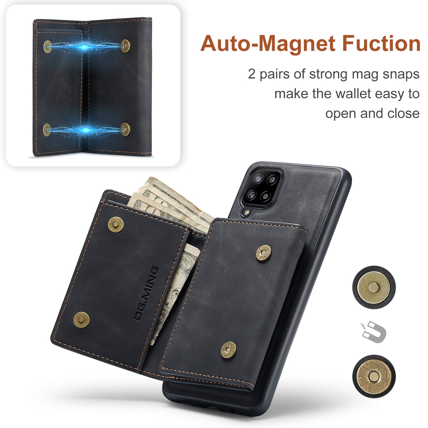 DG.MING Detachable Magnetic Wallet Galaxy A42 Case