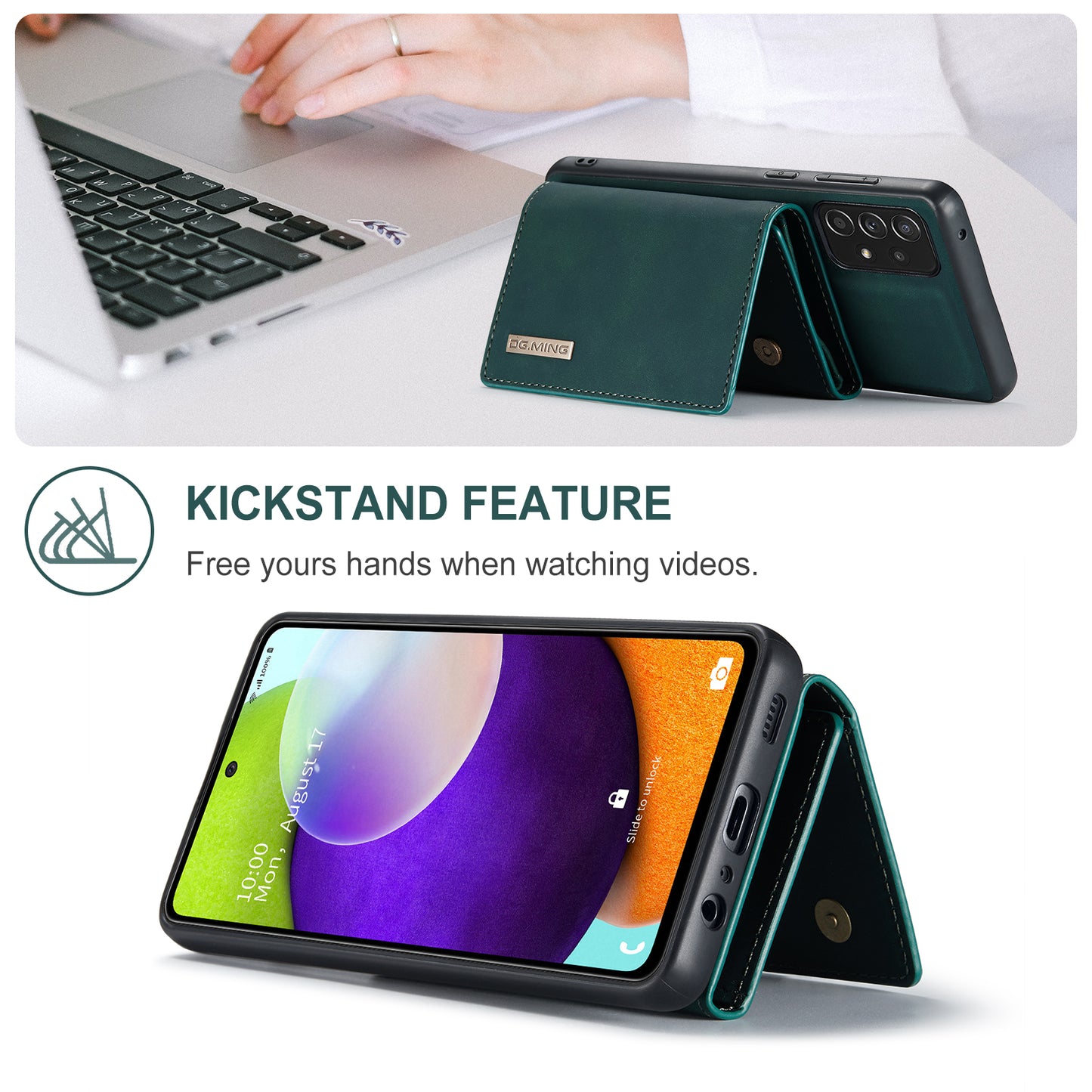 DG.MING Detachable Magnetic Wallet Galaxy A52 Case