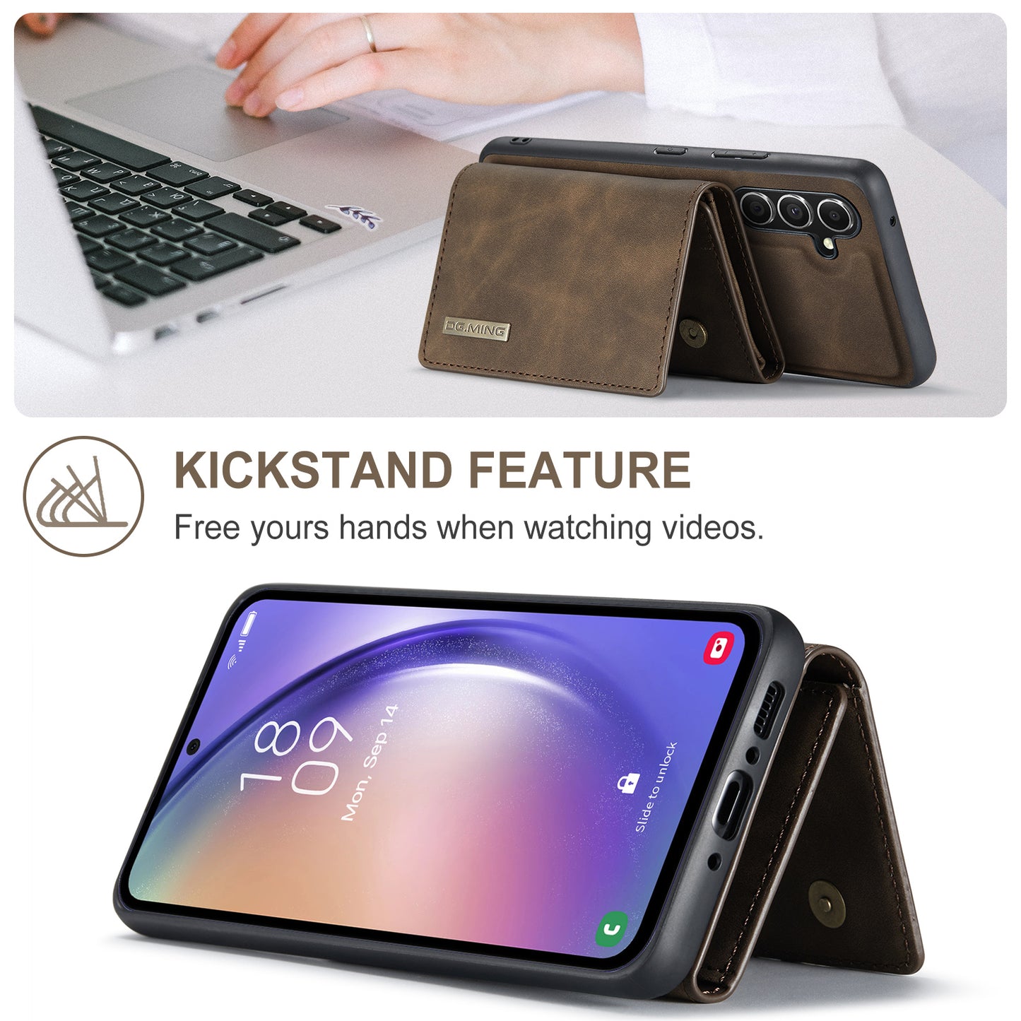 DG.MING Detachable Magnetic Wallet Galaxy A54 Case