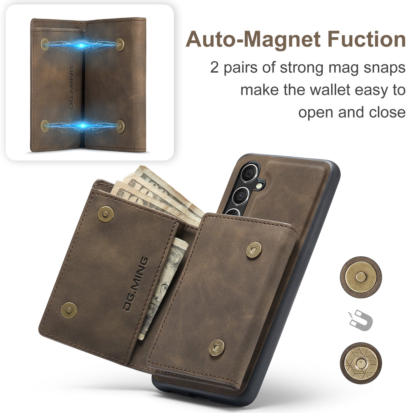 DG.MING Detachable Magnetic Wallet Galaxy A54 Case