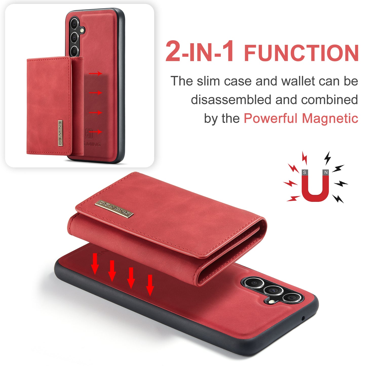 DG.MING Detachable Magnetic Wallet Galaxy S23 FE Case