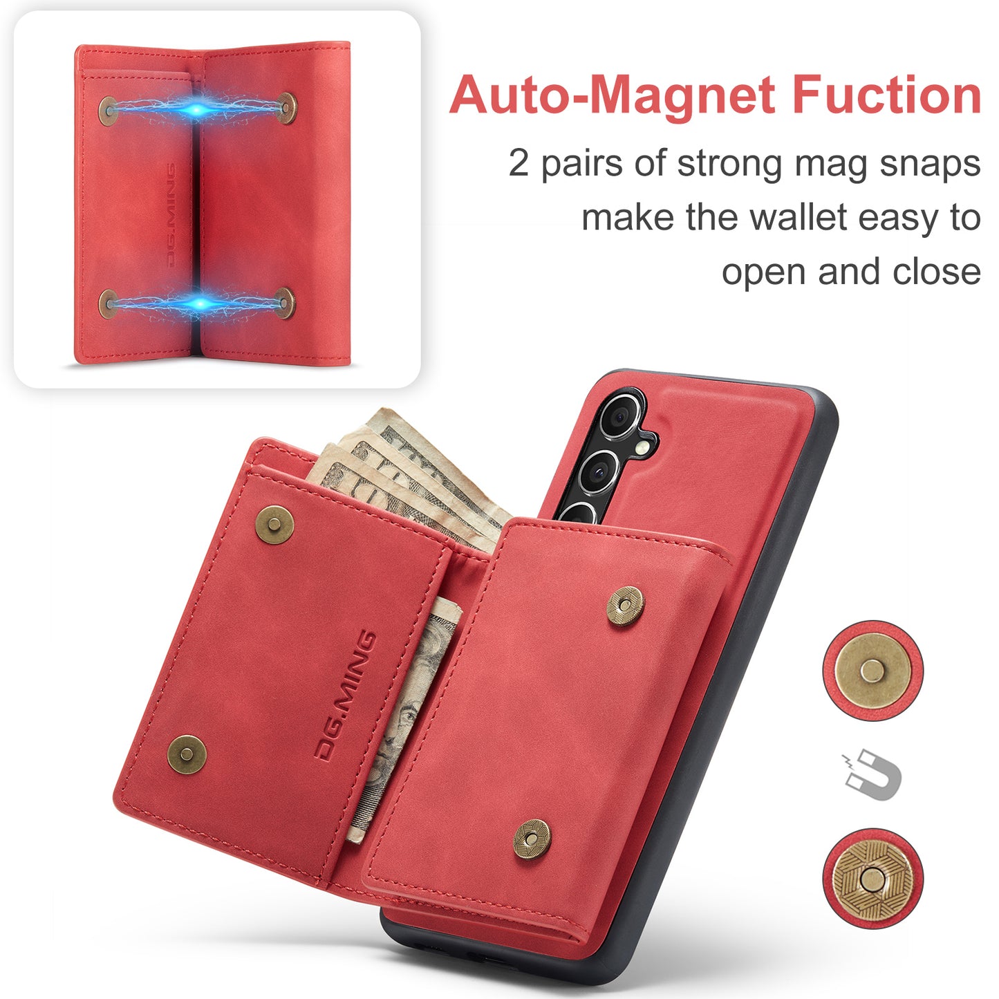 DG.MING Detachable Magnetic Wallet Galaxy S23 FE Case