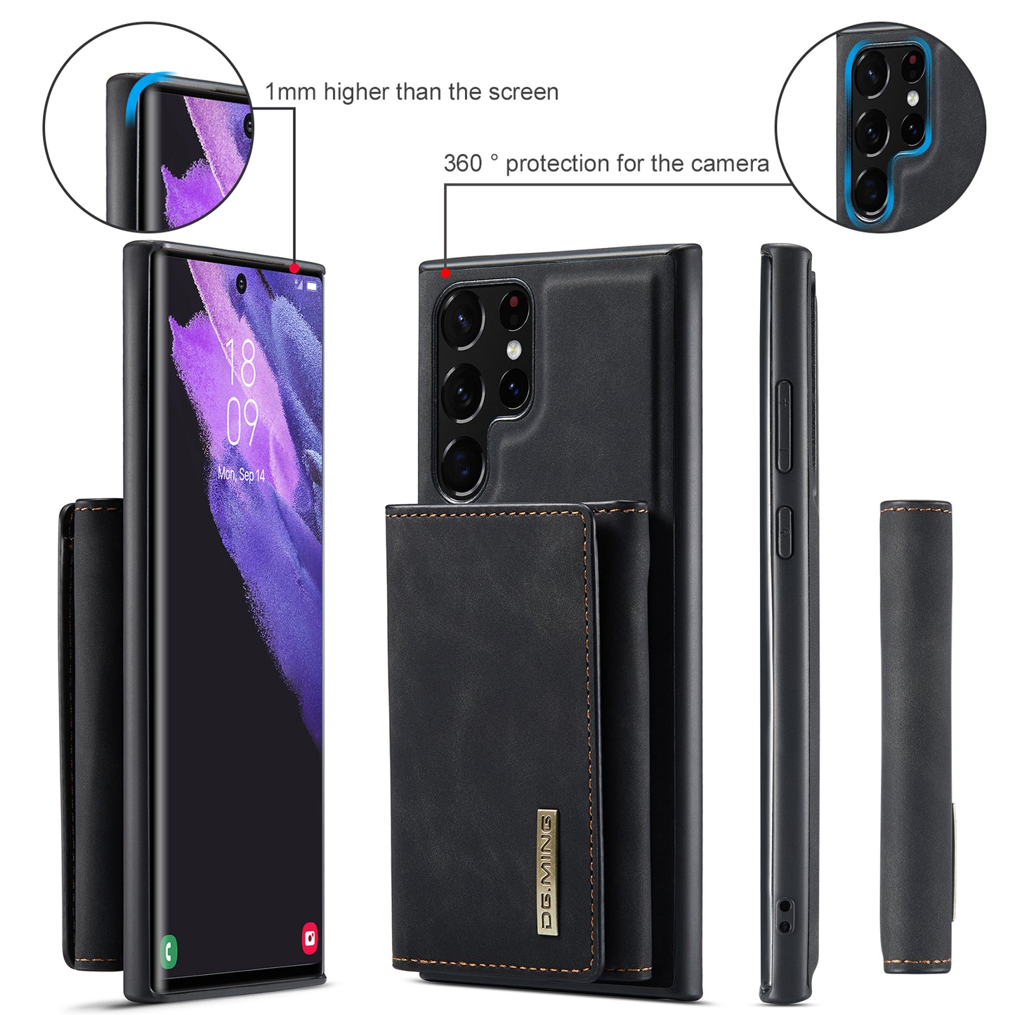 DG.MING Detachable Magnetic Wallet Galaxy S23 Ultra Case