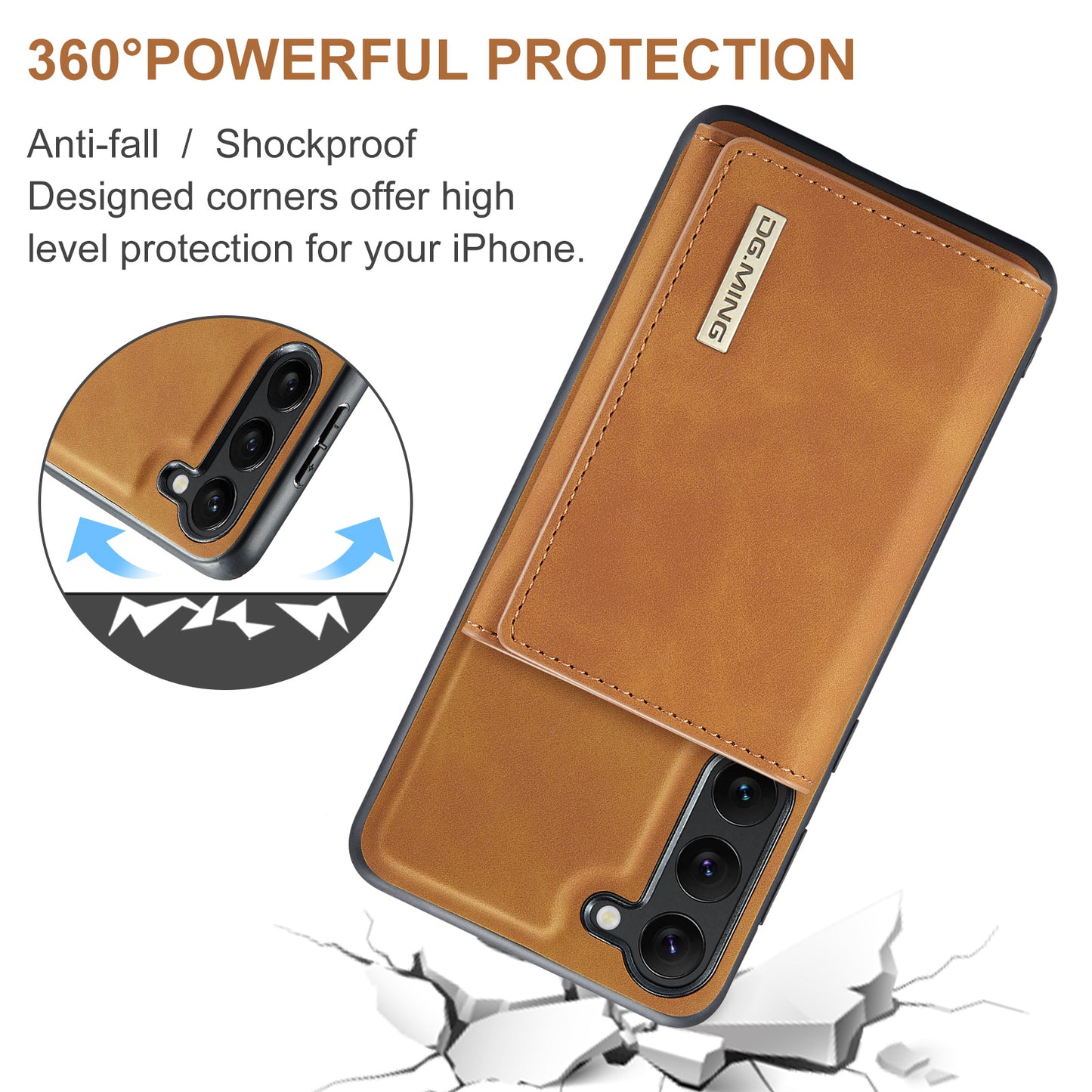 DG.MING Detachable Magnetic Wallet Galaxy S23 Case