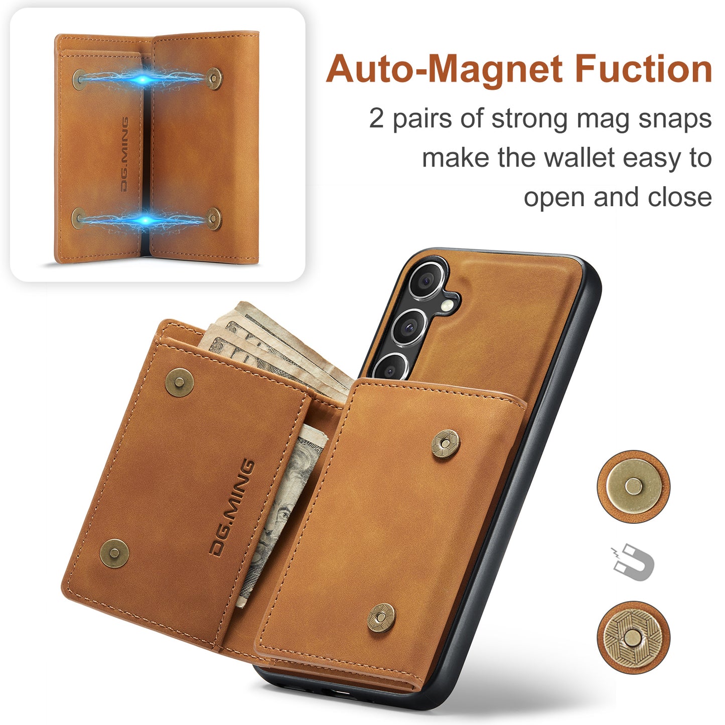 DG.MING Detachable Magnetic Wallet Galaxy S24 FE Case