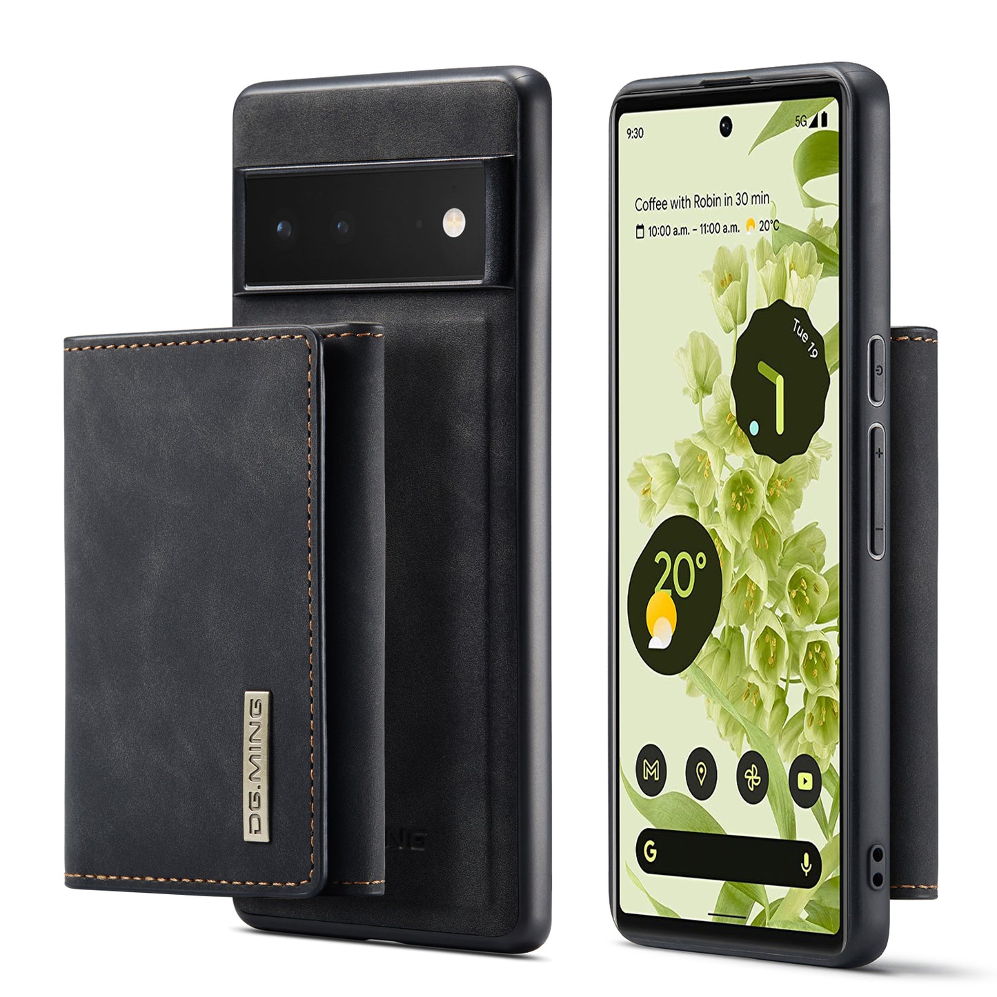 DG.MING Detachable Magnetic Wallet Google Pixel 6 Pro Case