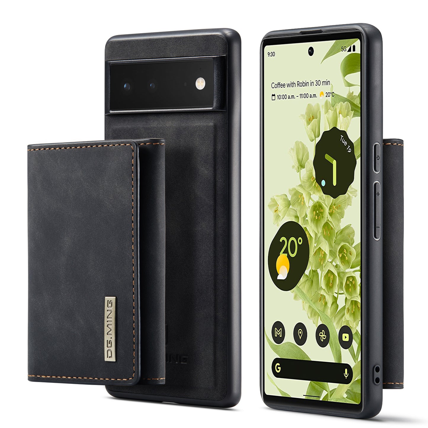 DG.MING Detachable Magnetic Wallet Google Pixel 6 Case