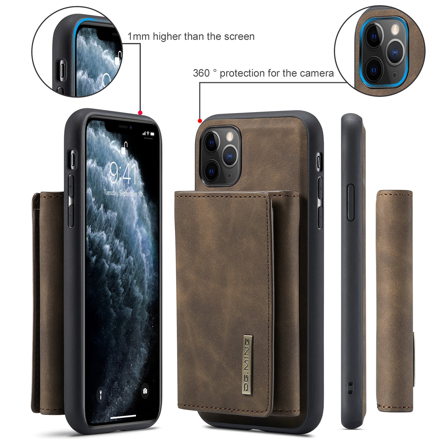 DG.MING Detachable Magnetic Wallet iPhone 11 Pro Case