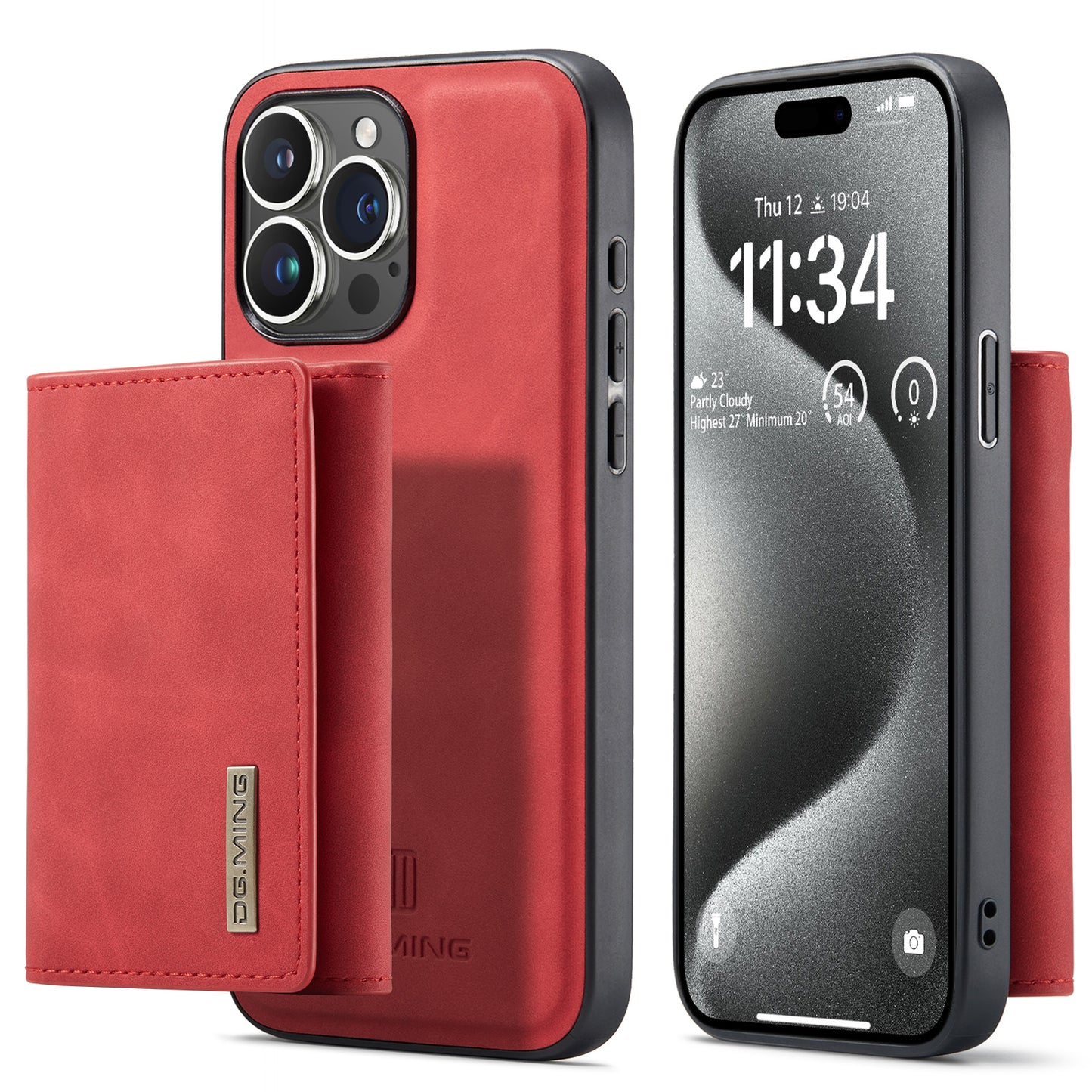 DG.MING Detachable Magnetic Wallet iPhone 15 Pro Max Case