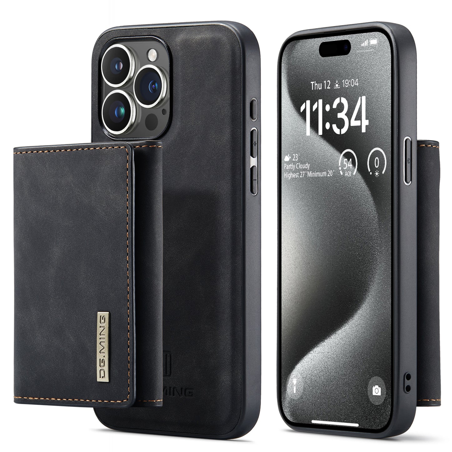 DG.MING Detachable Magnetic Wallet iPhone 15 Pro Max Case