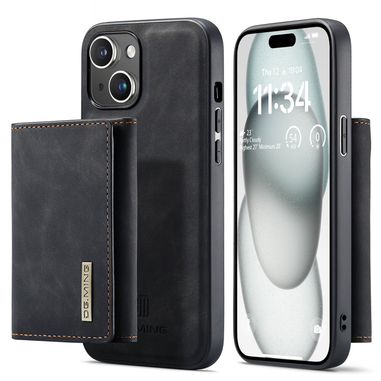 DG.MING Detachable Magnetic Wallet iPhone 15 Case