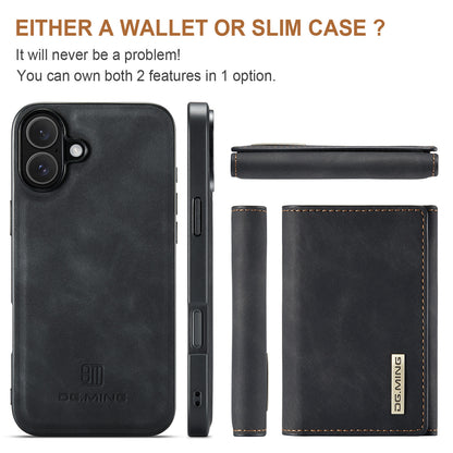 DG.MING Detachable Magnetic Wallet iPhone 16 Plus Case