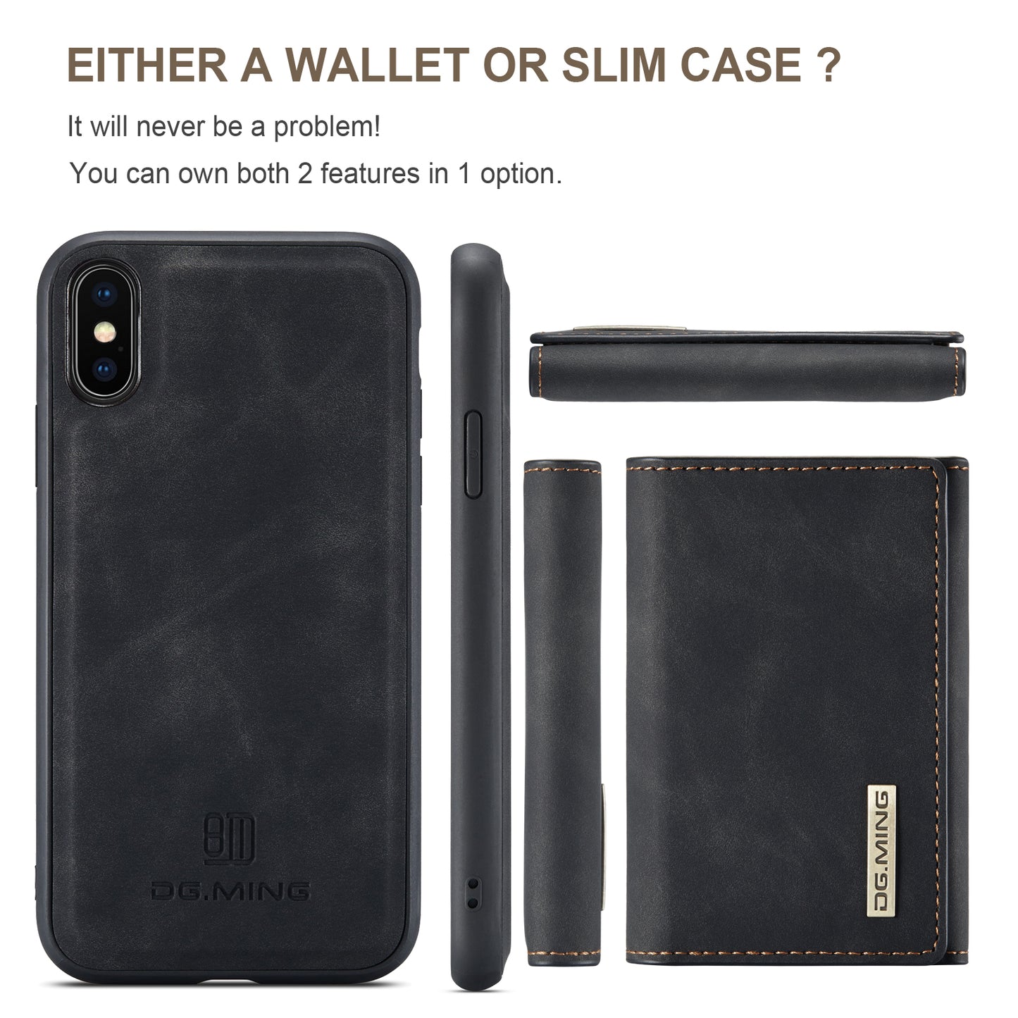 DG.MING Detachable Magnetic Wallet iPhone X Xs Case