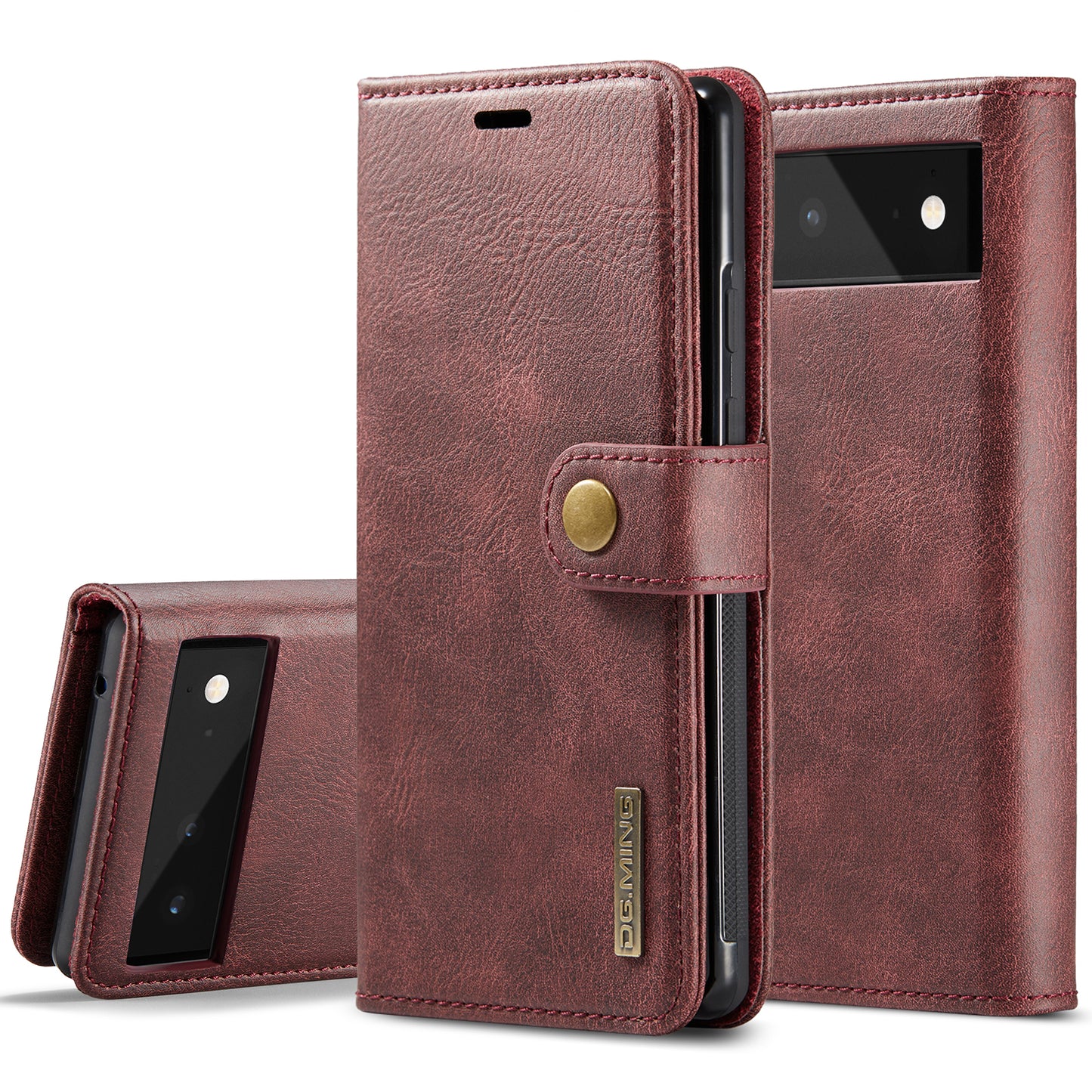 DG.MING Detachable 2 In 1 Wallet Google Pixel 6 Leather Case