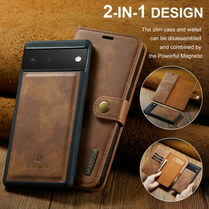 DG.MING Detachable 2 In 1 Wallet Google Pixel 6 Leather Case