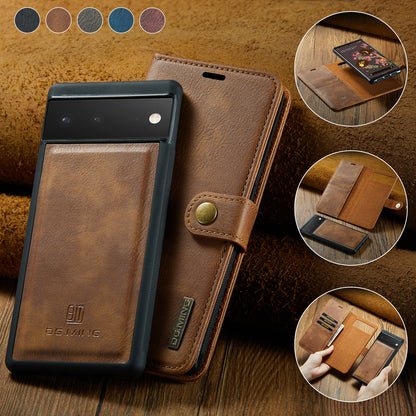 DG.MING Detachable 2 In 1 Wallet Google Pixel 6 Leather Case