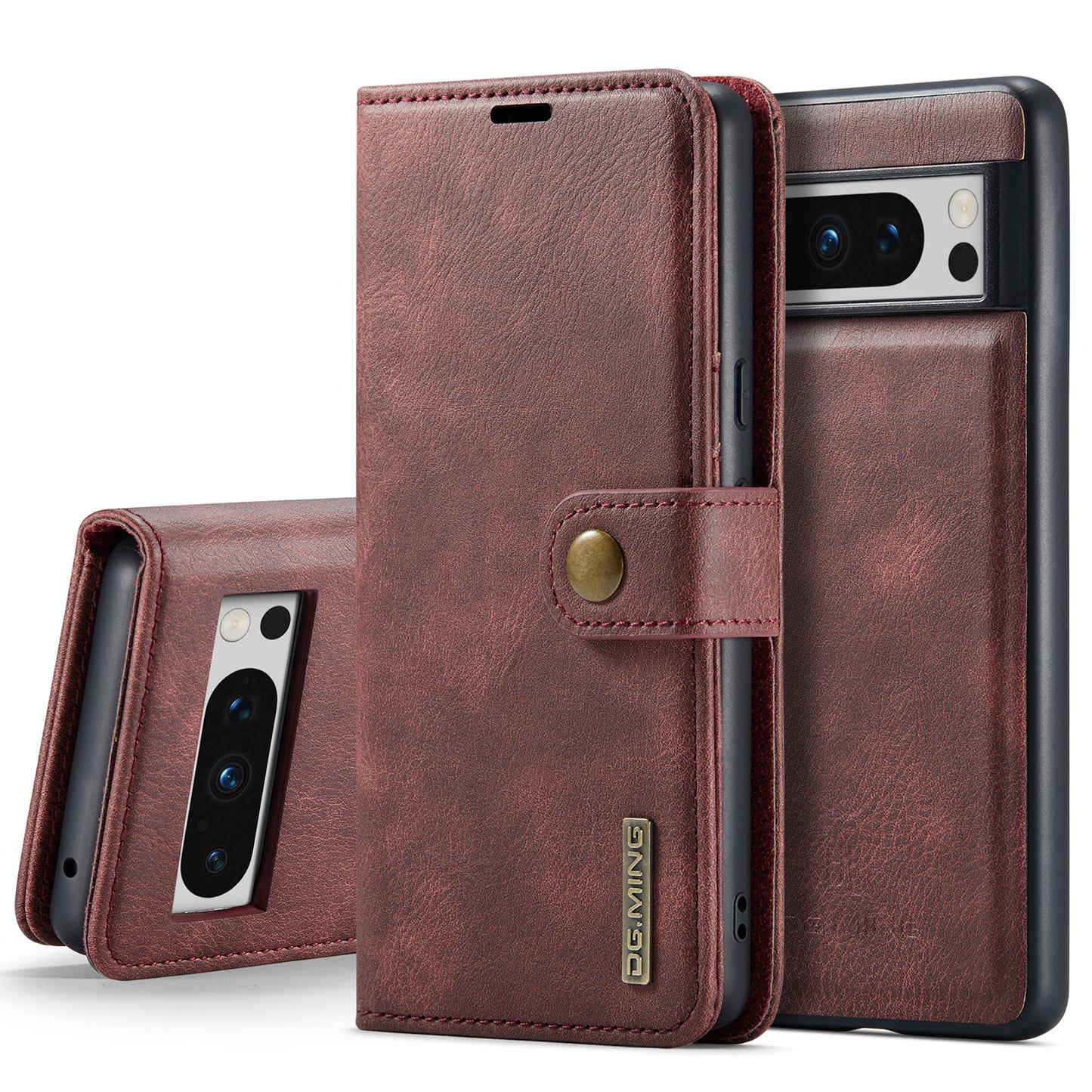 DG.MING Detachable 2 In 1 Wallet Google Pixel 9 Pro XL Leather Case