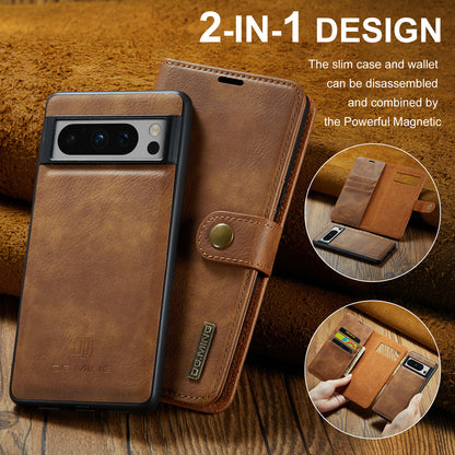 DG.MING Detachable 2 In 1 Wallet Google Pixel 9 Pro XL Leather Case