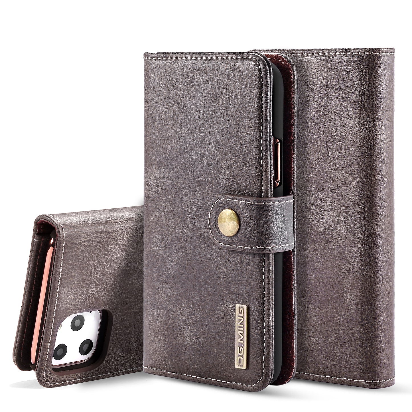 DG.MING Detachable 2 In 1 Wallet iPhone 11 Leather Case