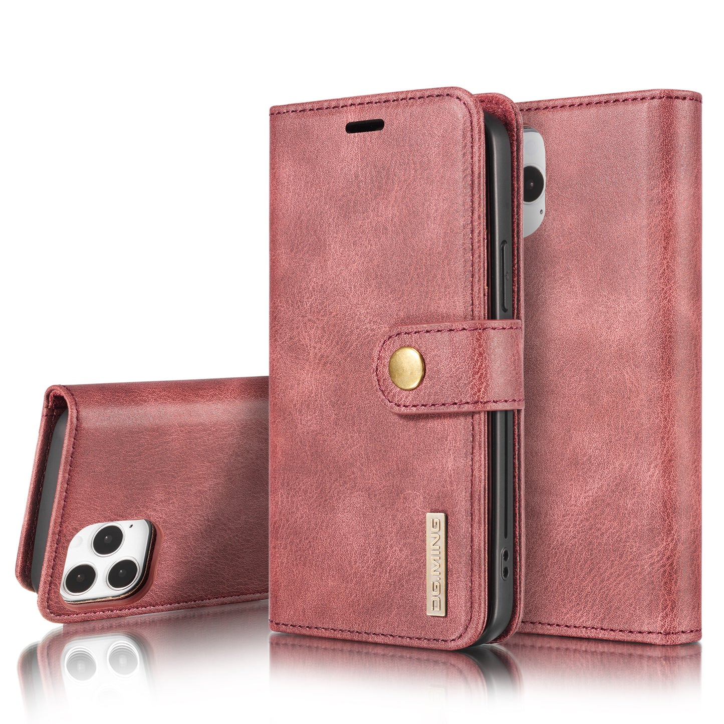 DG.MING Detachable 2 In 1 Wallet iPhone 12 Pro Max Leather Case