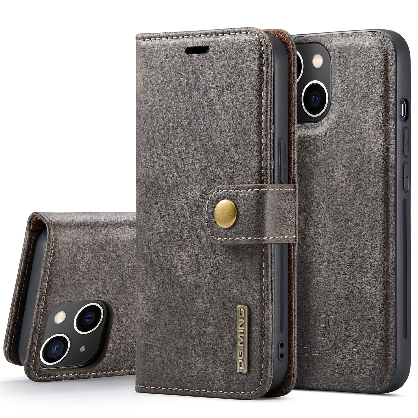 DG.MING Detachable 2 In 1 Wallet iPhone 13 Leather Case