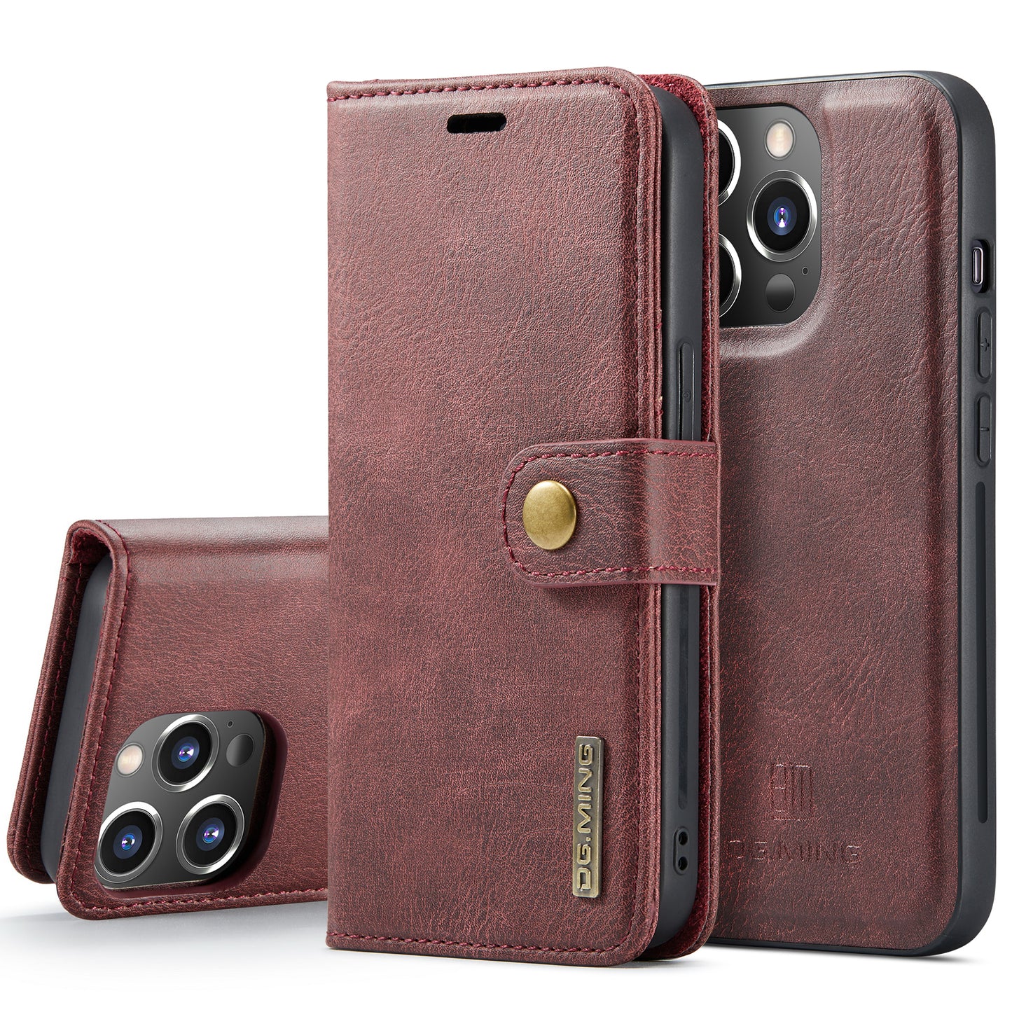 DG.MING Detachable 2 In 1 Wallet iPhone 13 Pro Leather Case